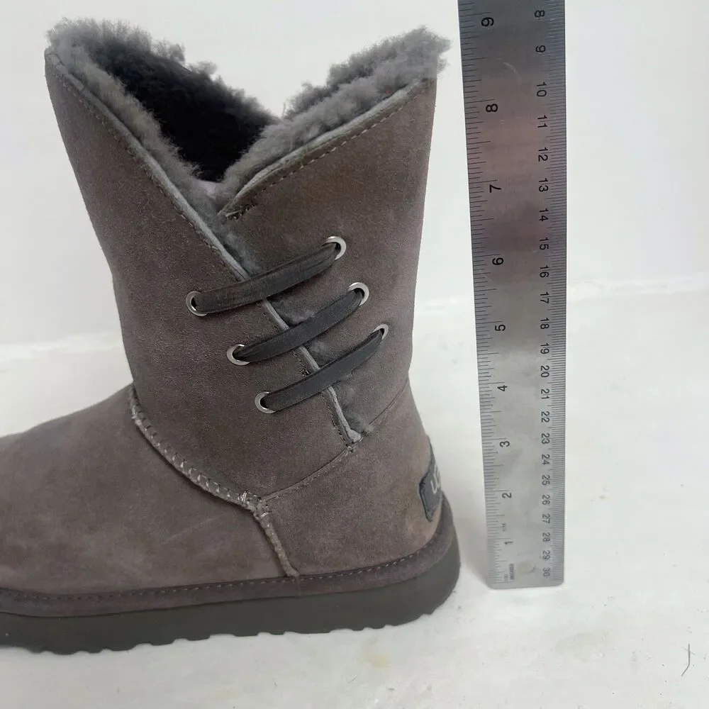 UGG Women's Constantine Boots Gray Shearling Boots Fur Lined Size 7